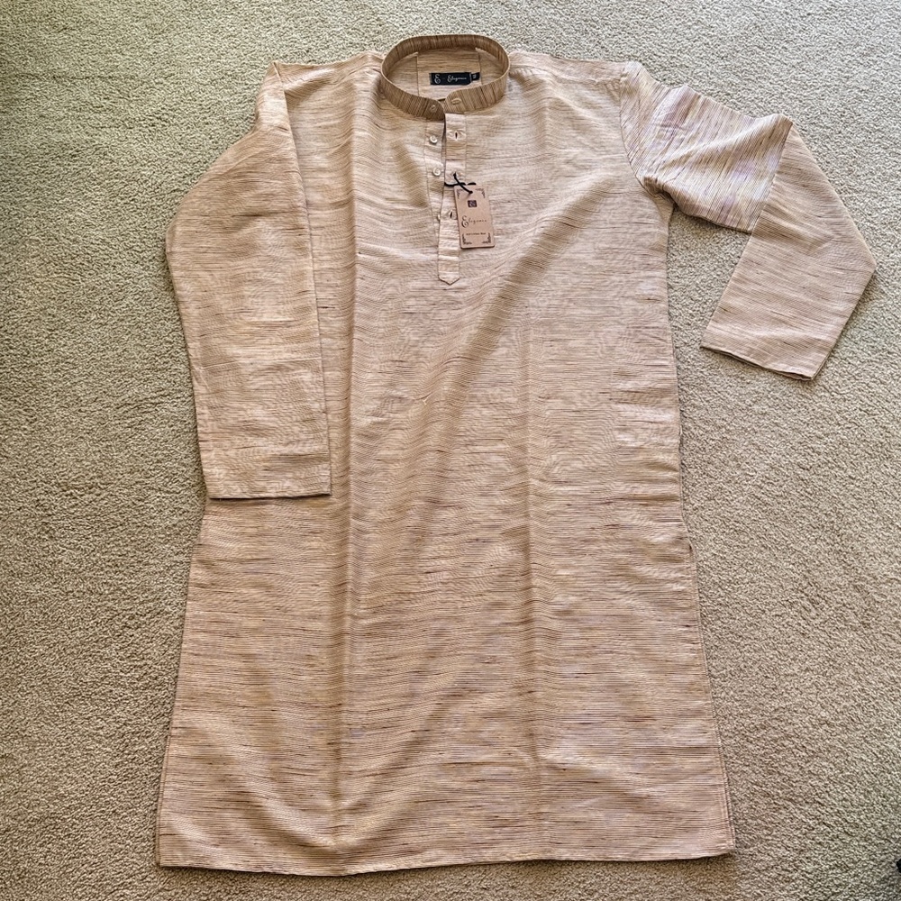 Men's Beige Kurta